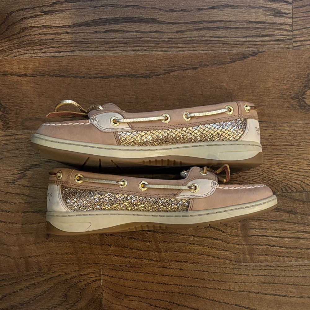 Sperry Women's Gold and Cream Angelfish Top Sider